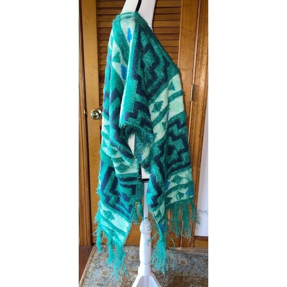Free People Green Boho Kimono Shawl — OS - Picture 2 of 7